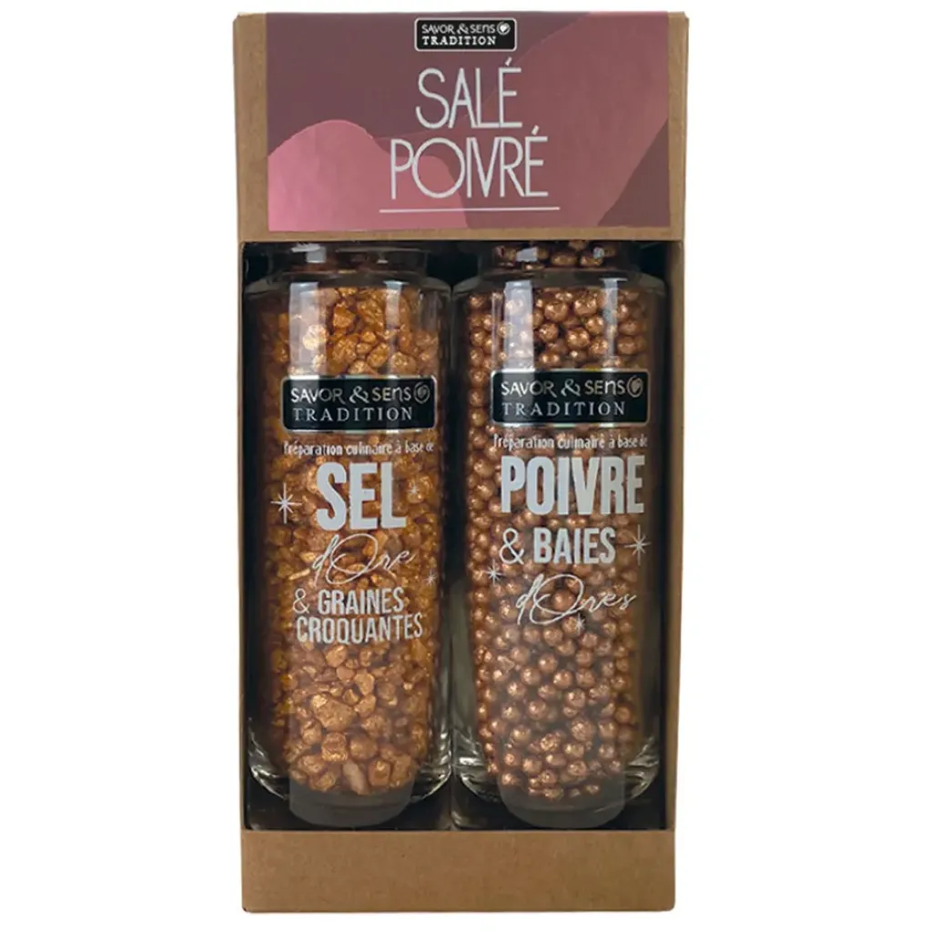 Fabrique de Styles Coffret de 2 moulins Sel et Poivre doré* Condiments Et Épices
