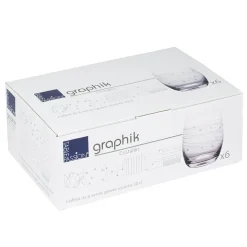 Fabrique de Styles Coffret de 6 verres transparent 30cl - Graphik* Verres À Eau Et Gobelets
