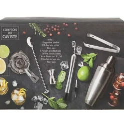 Fabrique de Styles Coffret de cocktail en acier et bambou* Accessoires Vin Et Cocktails
