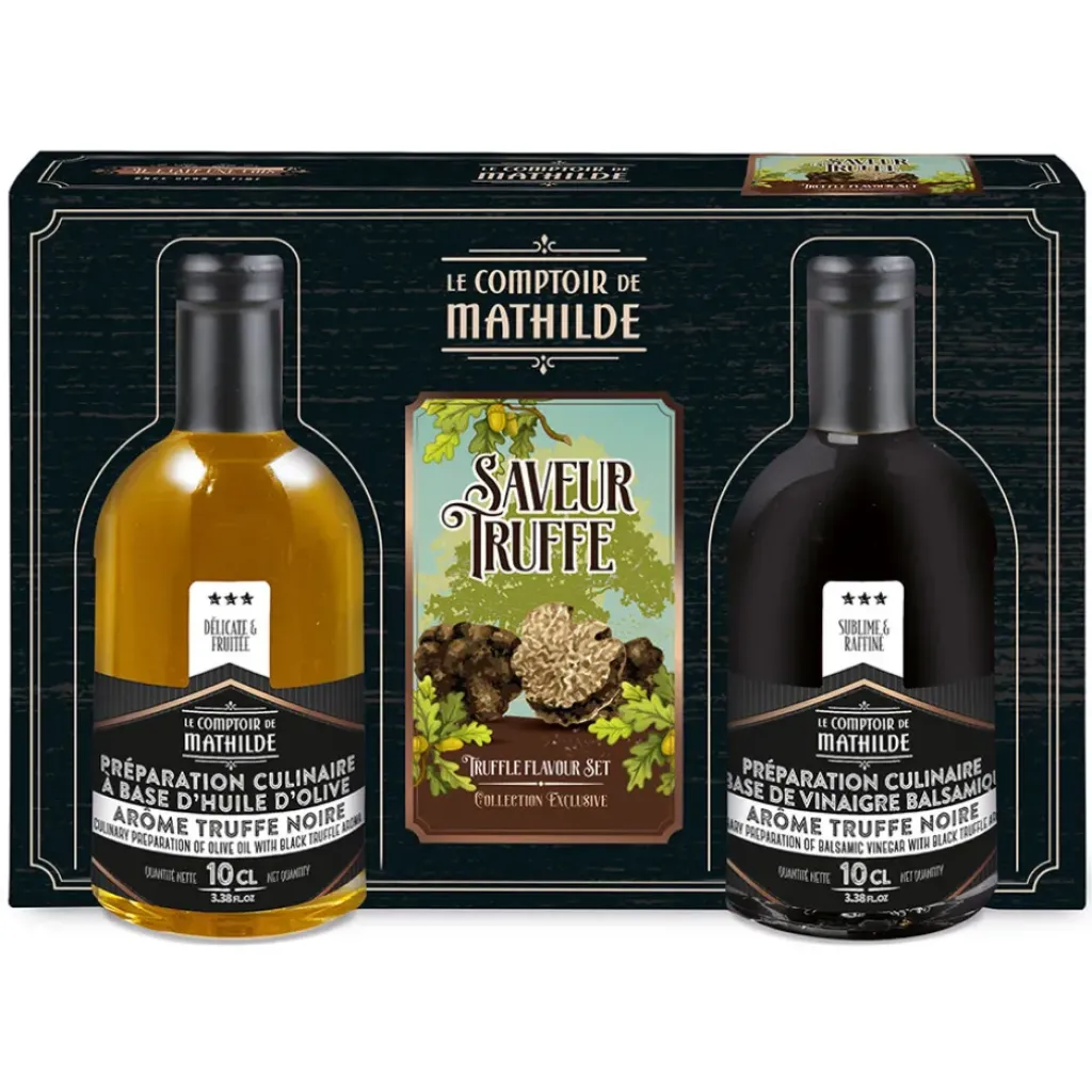Fabrique de Styles Coffret truffe noire - lot huile et vinaigre 2 x 10cl - amateur* Huiles Et Vinaigres
