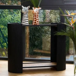 Fabrique de Styles Console 2 niveaux en rotin et bambou - Saori* Consoles