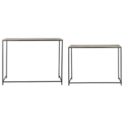 Fabrique de Styles Console gigogne (x2) en fer doré - Felia* Consoles