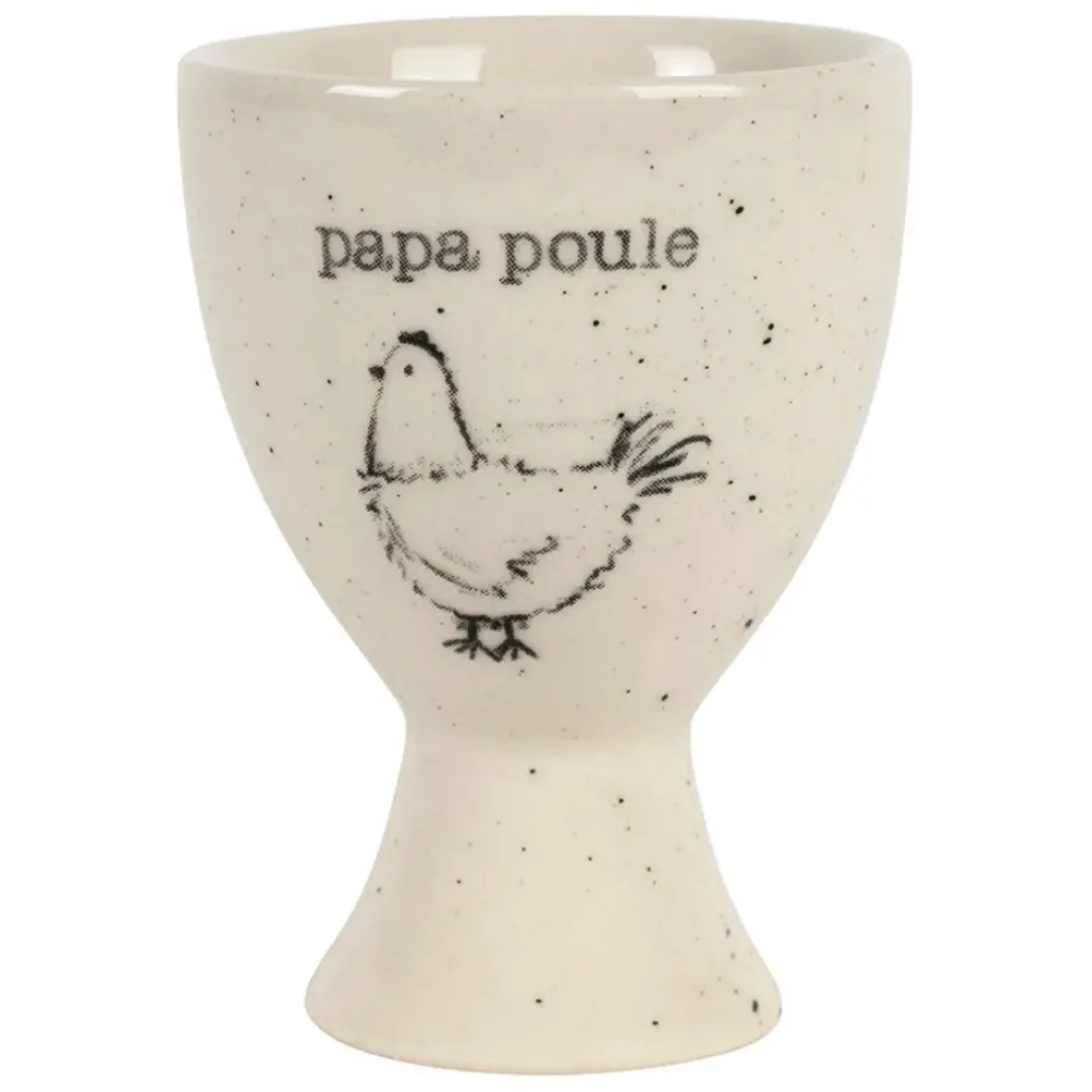 Fabrique de Styles Coquetier Papa poule en grès moucheté - La Ferme* Accessoires De Table