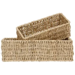 Fabrique de Styles Corbeilles x2 rectangulaire en jonc de mer - borneo* Paniers Et Corbeilles