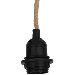 Fabrique de Styles Cordon électrique en tissu naturel et noir pour suspension 80cm* Ampoules Et Cordons Électriques