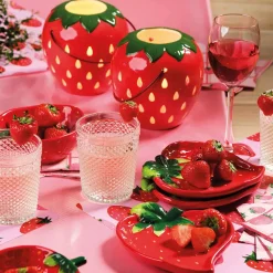 Fabrique de Styles Coupelle fraise en dolomite 15.5x12cm* Bols Et Coupelles