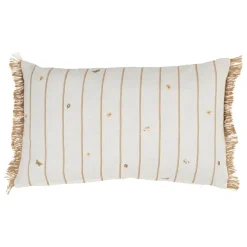 Fabrique de Styles Coussin en lin beige et blanc 30x50cm - Louise* Coussins Et Housses