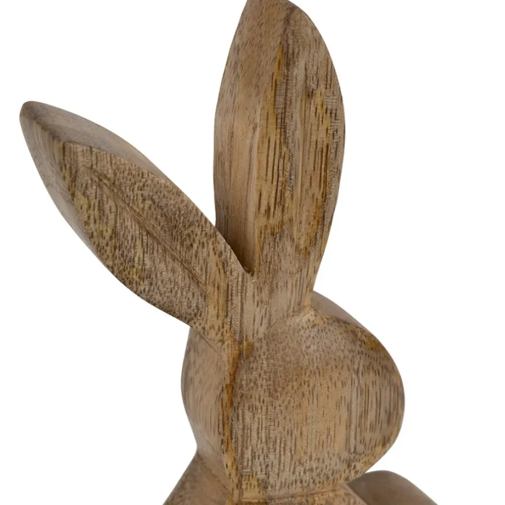 Fabrique de Styles Déco duo lapin en manguier naturel et blanc - Floreal* Petits Objets Déco
