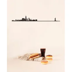 Fabrique de Styles Décoration murale ligne en acier NYC L50cm* Déco À Suspendre Et Adhésive