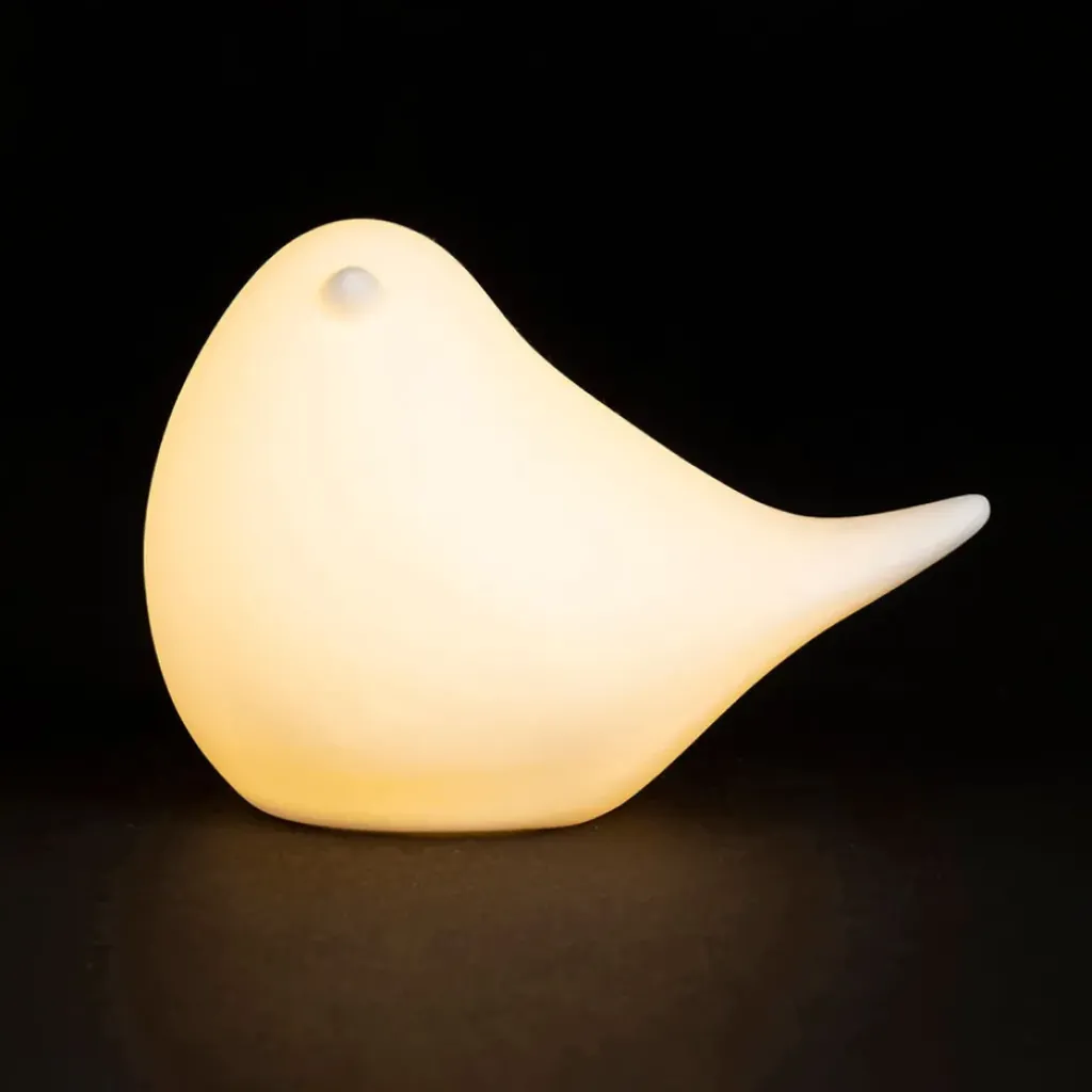 Fabrique de Styles Deco led oiseau en porcelaine h7cm - Ilobo* Déco Lumineuse