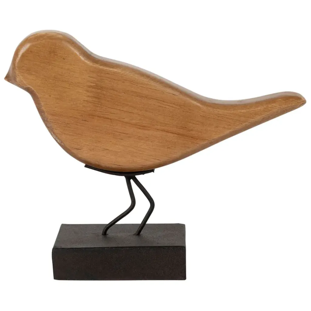 Fabrique de Styles Deco moineau en bois naturel et noir - Campagne* Petits Objets Déco
