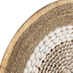 Fabrique de Styles Deco murale rosace en coquillage naturel et blanc - Cauri* Déco À Suspendre Et Adhésive