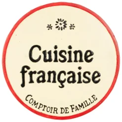 Fabrique de Styles Dessous de plat en fonte "Cuisine française" et rouge d25cm* Accessoires De Table