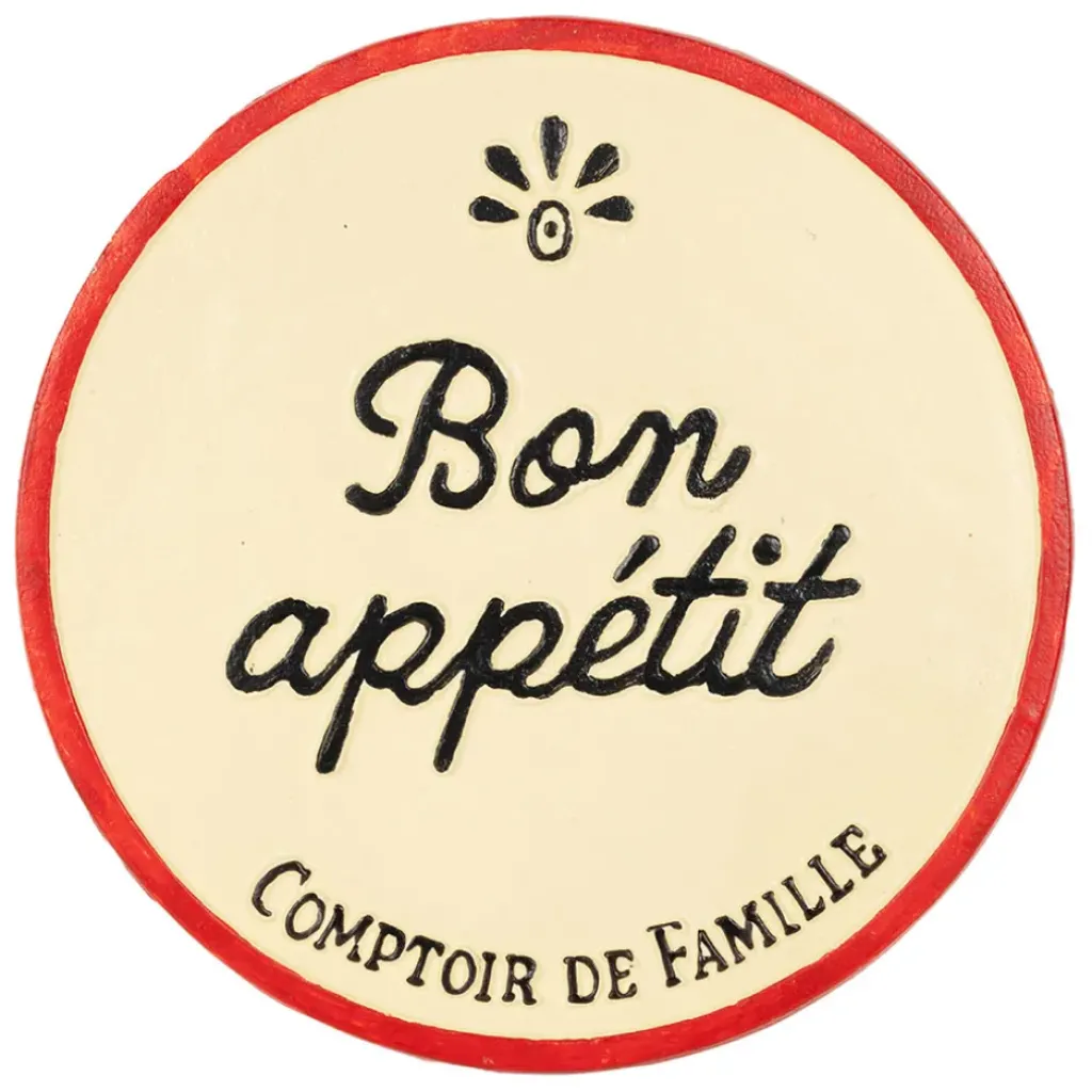 Fabrique de Styles Dessous de plat en fonte "Bon appétit" et rouge d25cm* Accessoires De Table