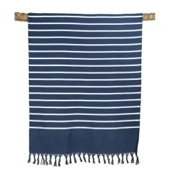 Fabrique de Styles Drap de plage en coton marinière bleu 90x180cm - Pestamal* Draps De Plage Et Foutas