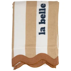 Fabrique de Styles Drap de plage en coton rayé et blanc 170x85cm - Medi* Draps De Plage Et Foutas