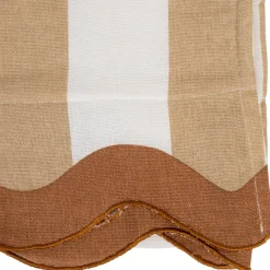 Fabrique de Styles Drap de plage en coton rayé et blanc 170x85cm - Medi* Draps De Plage Et Foutas