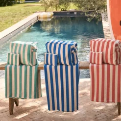 Fabrique de Styles Drap de plage en coton rayé et blanc 180x90cm - Palma* Draps De Plage Et Foutas