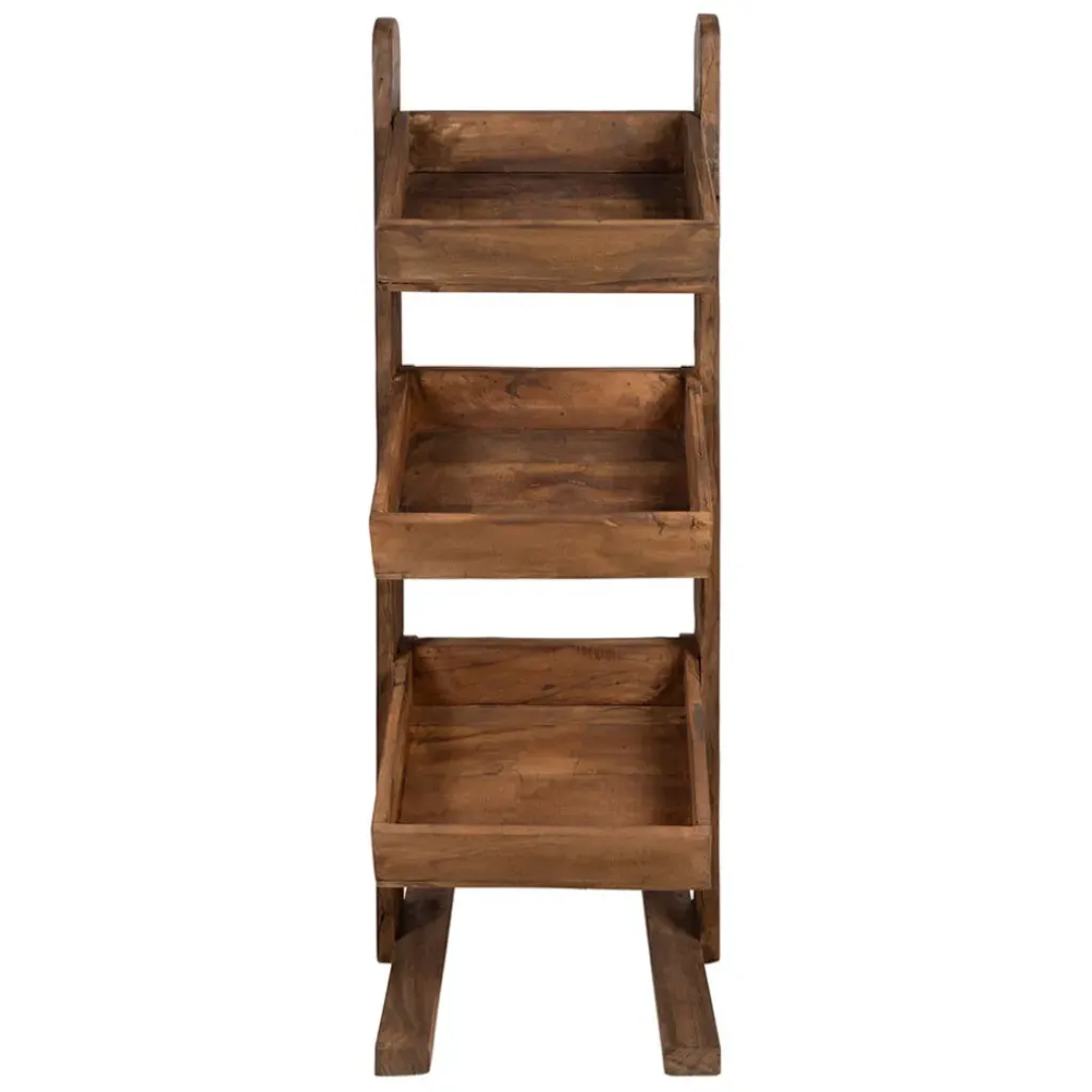 Fabrique de Styles Etagère 3 plateaux en bois recyclés naturel H100cm - Campagne* Ilots Et Dessertes