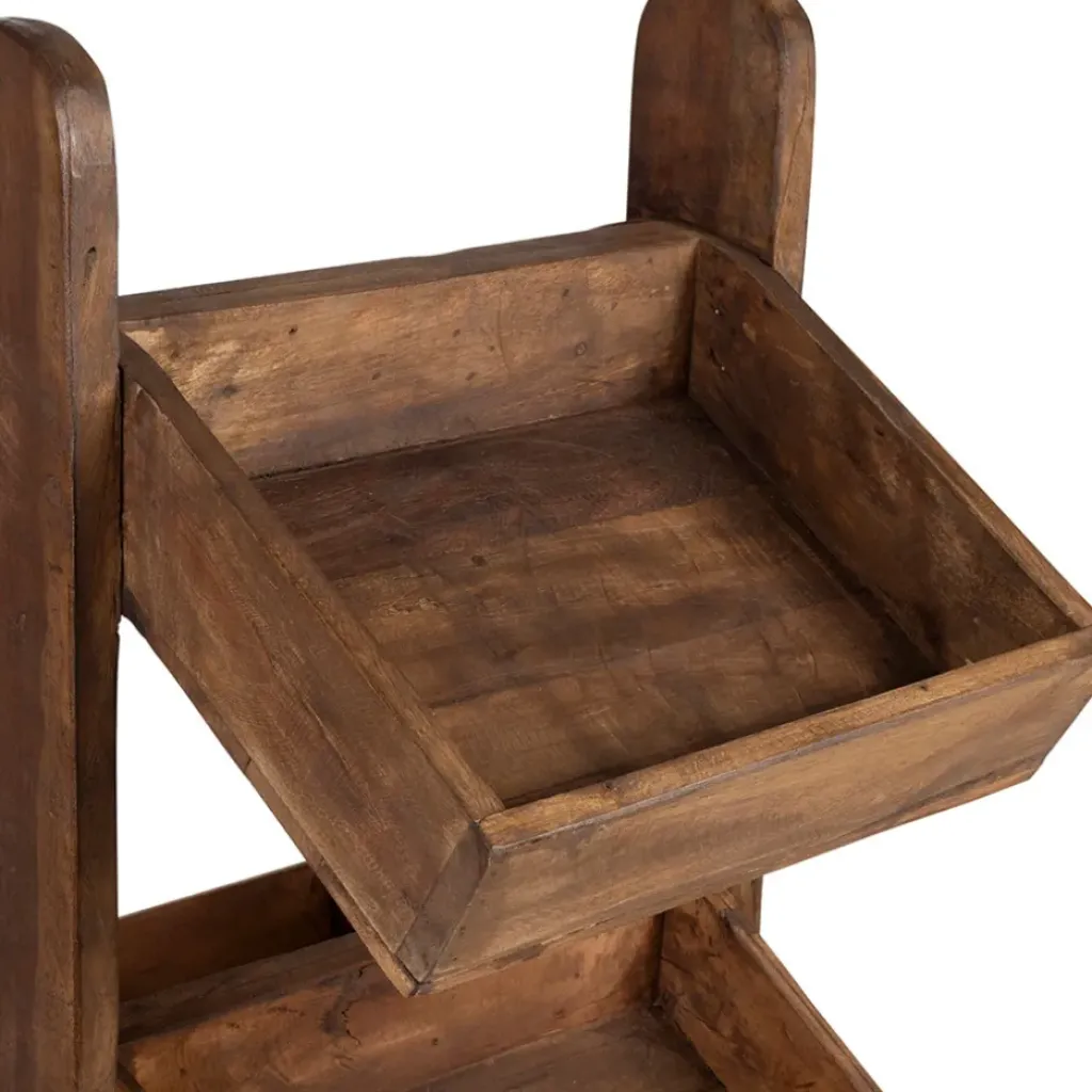 Fabrique de Styles Etagère 3 plateaux en bois recyclés naturel H100cm - Campagne* Ilots Et Dessertes