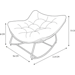 Fabrique de Styles Fauteuil de jardin a bascule coussin -Tamia*Enfant Chaises, Fauteuils|Jardin