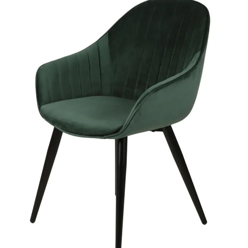 Fabrique de Styles Fauteuil de salle à manger en velours - Ben* Chaises