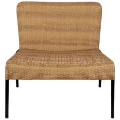 Fabrique de Styles Fauteuil d'extérieur en acier et effet cannage naturel - Malaya*Enfant Chaises, Fauteuils|Jardin