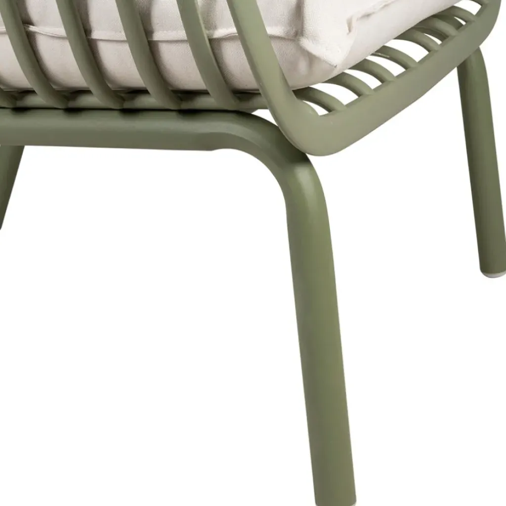 Fabrique de Styles Fauteuil d'extérieur avec 2 coussins en tissu blanc - Lumi*Enfant Chaises, Fauteuils|Jardin
