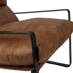 Fabrique de Styles Fauteuil en simili-cuir et fer noir - Torsten* Fauteuils