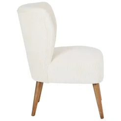 Fabrique de Styles Fauteuil en velours côtelé écru - Eleonor* Fauteuils