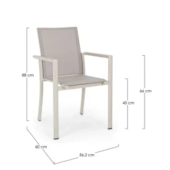 Fabrique de Styles Fauteuil extérieur en aluminium - Konnor*Enfant Chaises, Fauteuils|Jardin