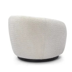 Fabrique de Styles Fauteuil pivotant en tissu effet bouclette - Assa* Fauteuils
