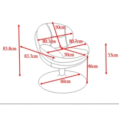 Fabrique de Styles Fauteuil pivotant en velours bleu - Topi* Fauteuils