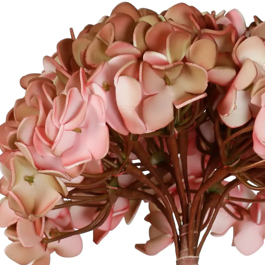 Fabrique de Styles Fleur artificielle rose et vert h74cm - Hortensia* Fleurs Et Plantes Artificielles