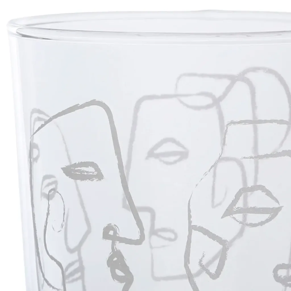 Fabrique de Styles Gobelet visage bodega 35.5cl en verre* Verres À Eau Et Gobelets