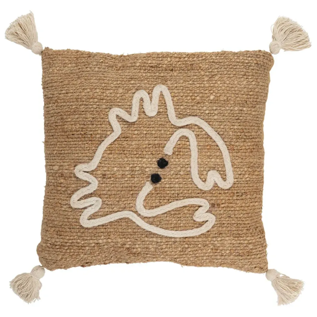 Fabrique de Styles Housse de coussin Crabe en corde et jute naturel blanc 45x45cm - Eté A La Mer* Coussins Et Housses