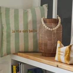 Fabrique de Styles Housse de coussin en coton 45x45cm - Famille* Coussins Et Housses