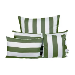 Fabrique de Styles Housse de coussin extérieur rayée 80x80cm - Riviera*Enfant Textiles Outdoor|Jardin