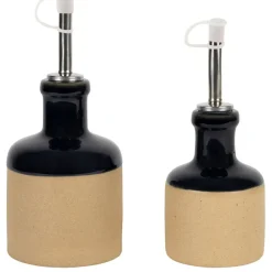 Fabrique de Styles Huilier et vinaigrier en grès 27.5cl/17.5cl - Jade* Ustensibles De Cuisine