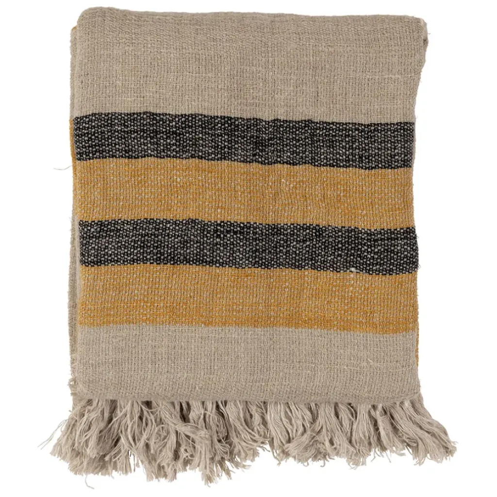 Fabrique de Styles Jeté de lit en lin 170x130cm - Hemlin* Couvre-lits