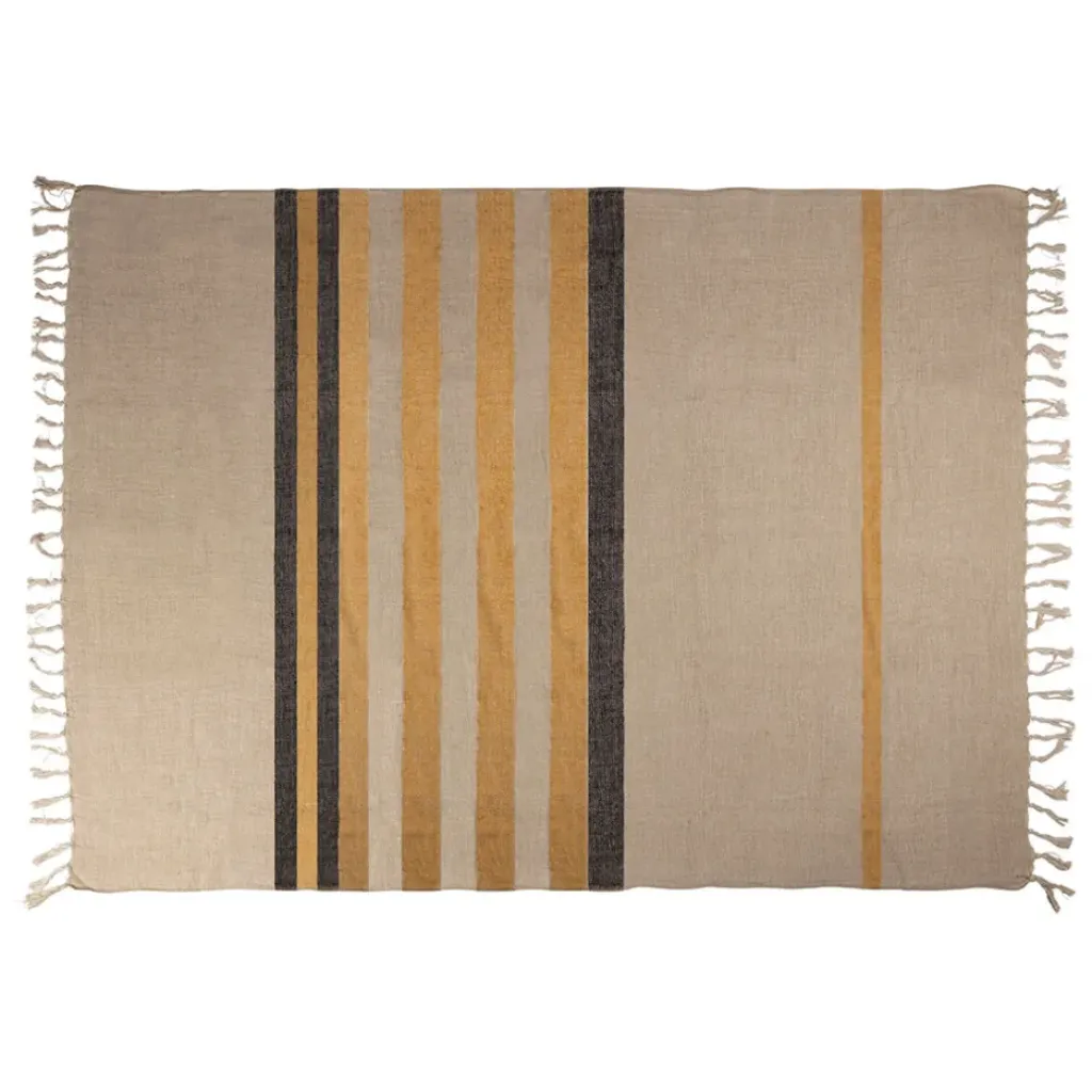 Fabrique de Styles Jeté de lit en lin 170x130cm - Hemlin* Couvre-lits