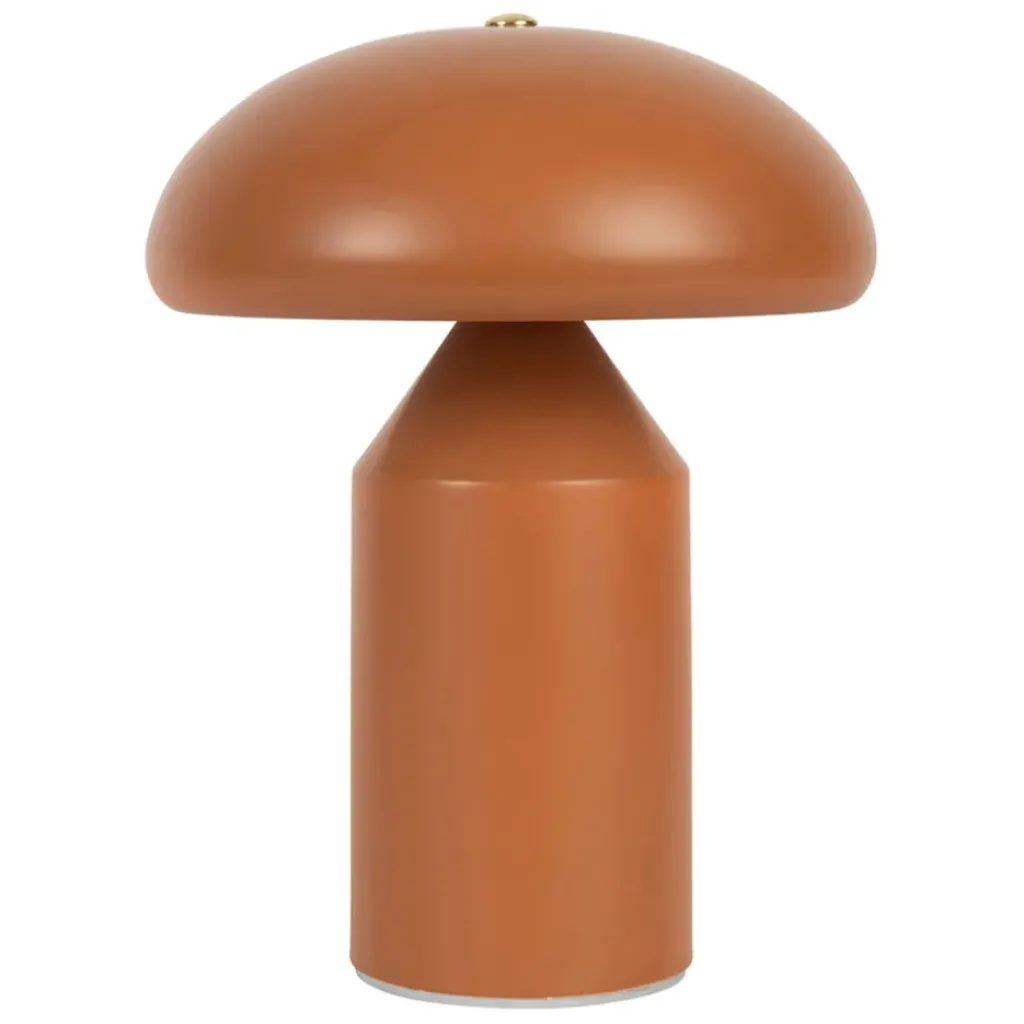 Fabrique de Styles Lampe champignon tactile en fer terracotta h23cm - Arty* Lampes À Poser