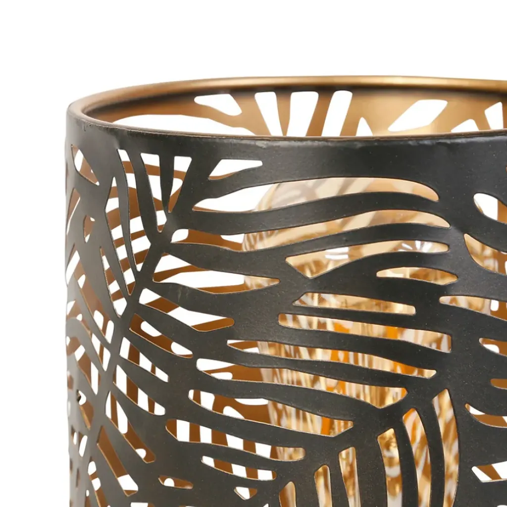 Fabrique de Styles Lampe cylindre en fer H25cm noir - Palmier* Lampes À Poser