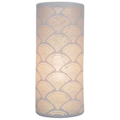 Fabrique de Styles Lampe cylindre en porcelaine h27.5cm - mandarin* Lampes À Poser