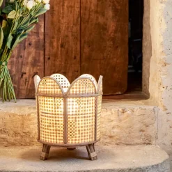 Fabrique de Styles Lampe en bambou et sapin h30cm - Ladret* Lampes À Poser