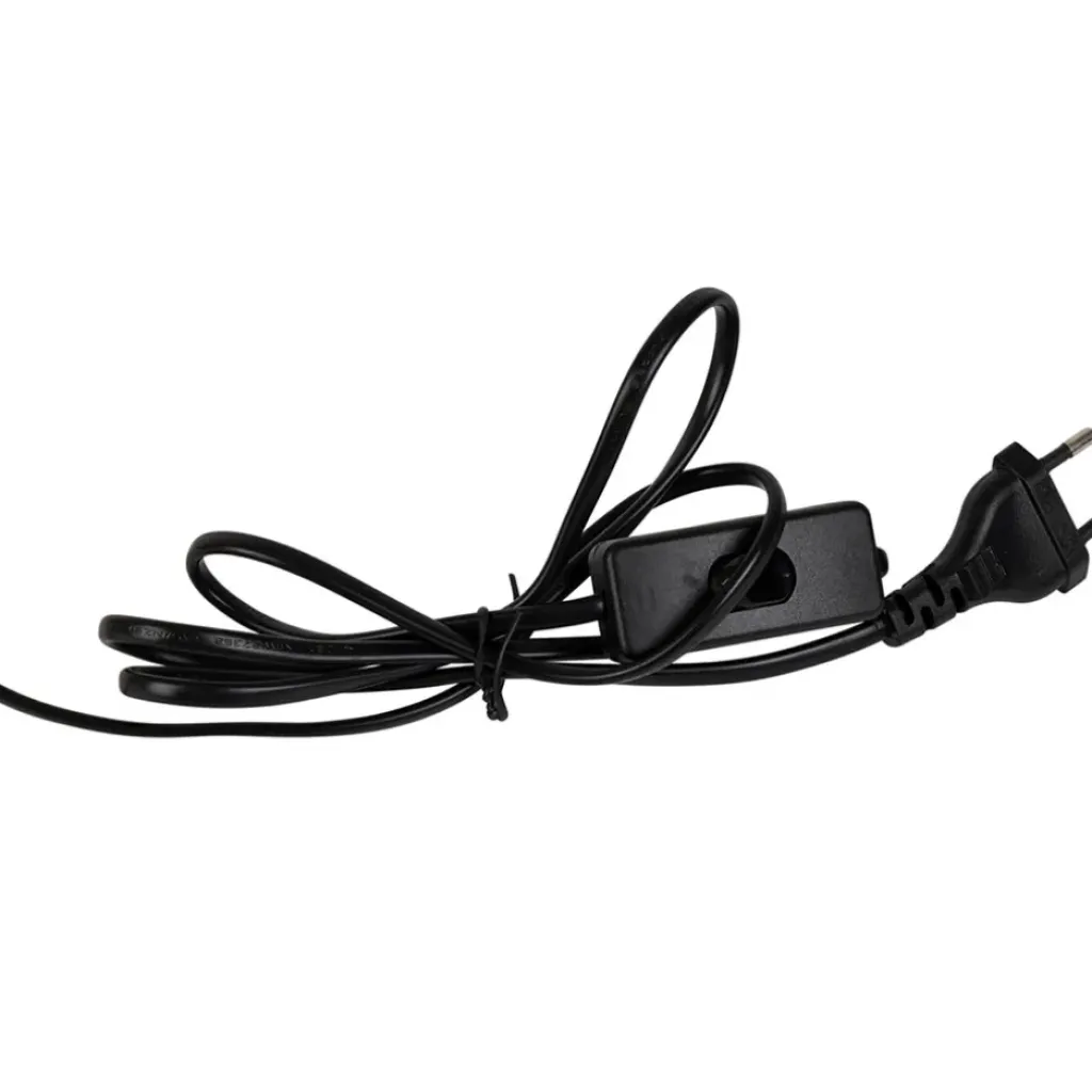 Fabrique de Styles Lampe en bois d'hévéa et coton naturel et h24cm - Filen* Lampes À Poser