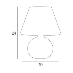 Fabrique de Styles Lampe en bois et coton h24cm - rondo* Lampes À Poser
