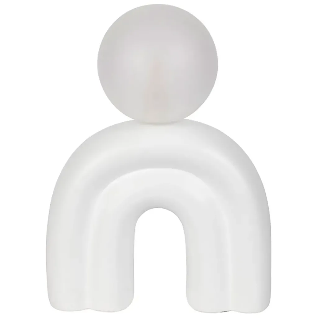 Fabrique de Styles Lampe en céramique et coton h32cm - Organic* Lampes À Poser