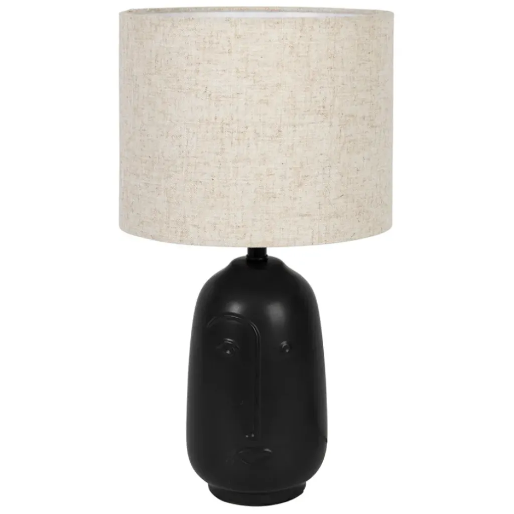 Fabrique de Styles Lampe en céramique et coton h41cm - Figura* Lampes À Poser