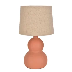 Fabrique de Styles Lampe en céramique et lin h38.5cm - Dryade* Lampes À Poser